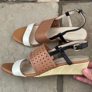 Cole haan tri tone short wedge sandal